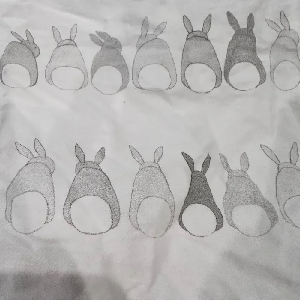 Boll & Branch Organic Cotton Crib Sheet With Rabbit Print